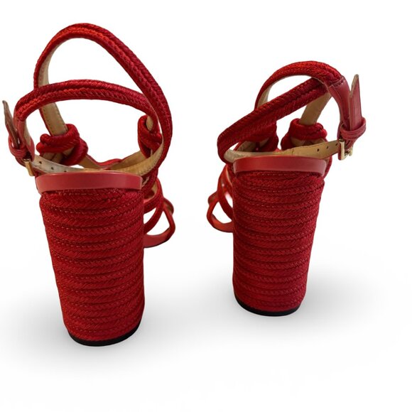 NWOT Cabi Tiptoe Sandal – Red Hibiscus – Women’s Size 7 – Rope Block Heel - Picture 8 of 12